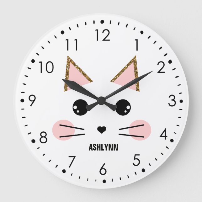 Grande Horloge Ronde Kitty Cat (Recto)