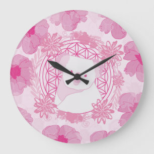 Grande Horloge Ronde Koala Flower of life