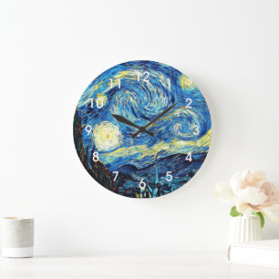Grande Horloge Ronde La célèbre peinture de Van Gogh, Nuit étoilée,