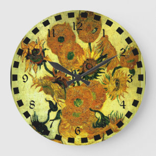 Grande Horloge Ronde La célèbre peinture de Van Gogh, tournesols 14