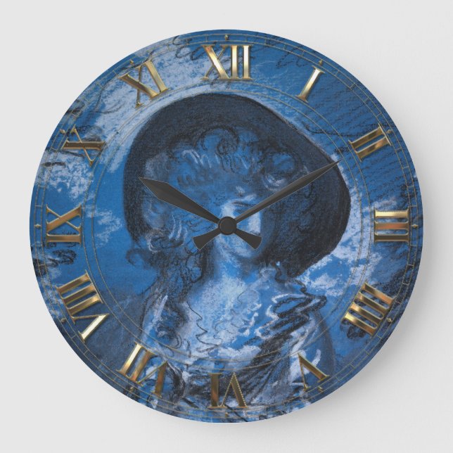 Grande Horloge Ronde La dame à Bleu (Recto)