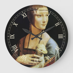 Grande Horloge Ronde La Dame à l'hermine de Léonard de Vinci