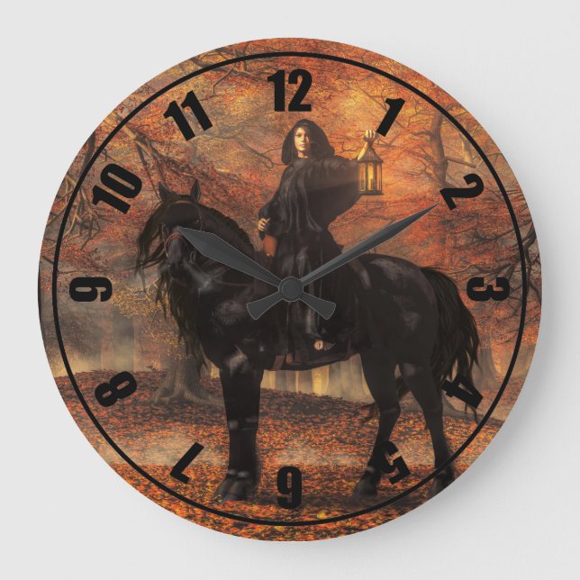 Grande Horloge Ronde La Dame d'Halloween (Recto)