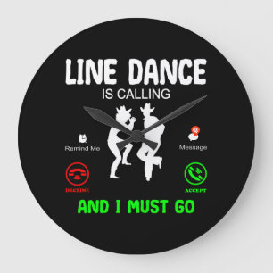 Grande Horloge Ronde La danse country line appelle