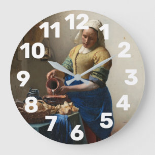 Grande Horloge Ronde La femme de chambre au lait