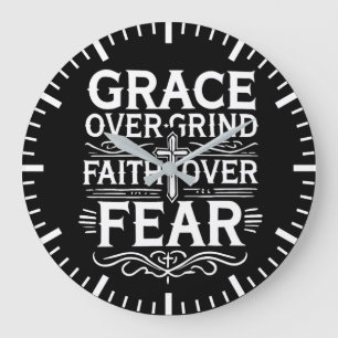 Grande Horloge Ronde La grâce sur la terre, la foi sur la peur - Inspir