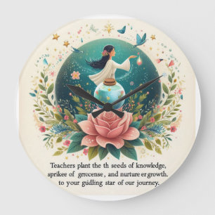 Grande Horloge Ronde "La Journée de l'enseignant sincère veut inspirer