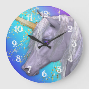 Grande Horloge Ronde La licorne magique