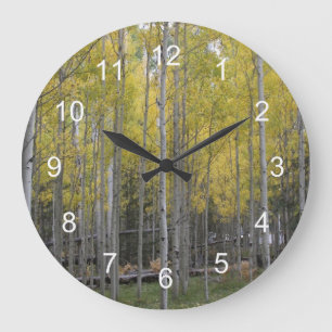Grande Horloge Ronde La lueur jaune d'Aspen