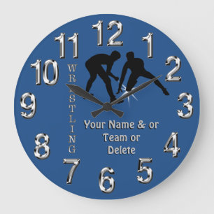 Grande Horloge Ronde La lutte PERSONNALISÉE synchronise votre TEXTE et
