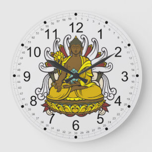 Grande Horloge Ronde La médecine Bouddha