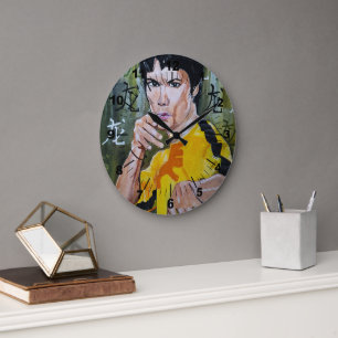 Grande Horloge Ronde La peinture du dragon par Alfred Fox