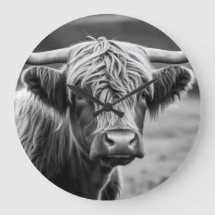 Grande Horloge Ronde La vache des Highlands