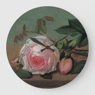 Grande Horloge Ronde La vie des fleurs sur une haie