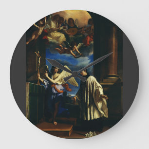 Grande Horloge Ronde La Vocation de Saint Aloysius Luigi Gonzaga
