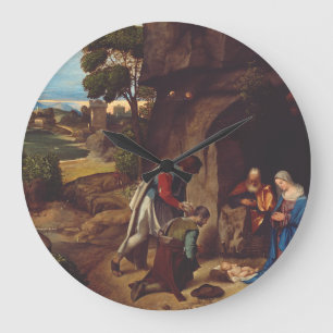 Grande Horloge Ronde L'Adoration des bergers par Giorgione