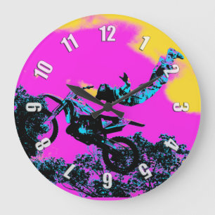 Grande Horloge Ronde Laisser aller - Stunt Motocross libre