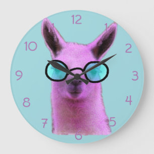 Grande Horloge Ronde Lama rose frais !