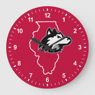 Grande Horloge Ronde L'Amour de l'État de NIU Huskies