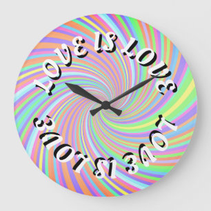 Grande Horloge Ronde L'Amour Est Une Fierté D'Amour