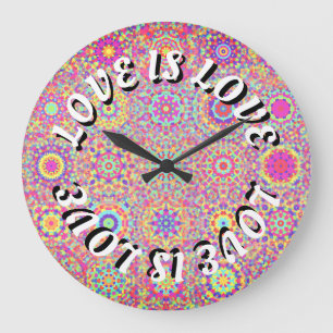 Grande Horloge Ronde L'Amour Est Une Fierté D'Amour