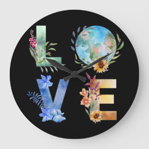 GRANDE HORLOGE RONDE L'AMOUR SAUVE NOTRE PLANÈTE
