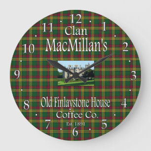 Grande Horloge Ronde L'ancienne Finlaystone House Coffee Co de Clan Mac