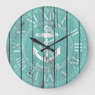 Grande Horloge Ronde L'Ancre blanche personnalisent