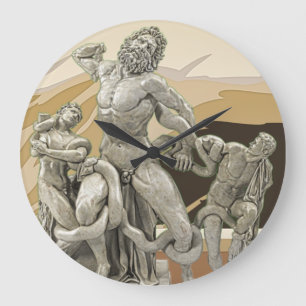 Grande Horloge Ronde Laocoon et ses fils Sculpture ancienne