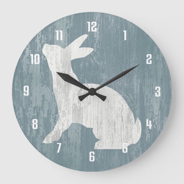 Grande Horloge Ronde Lapin rustique (Recto)