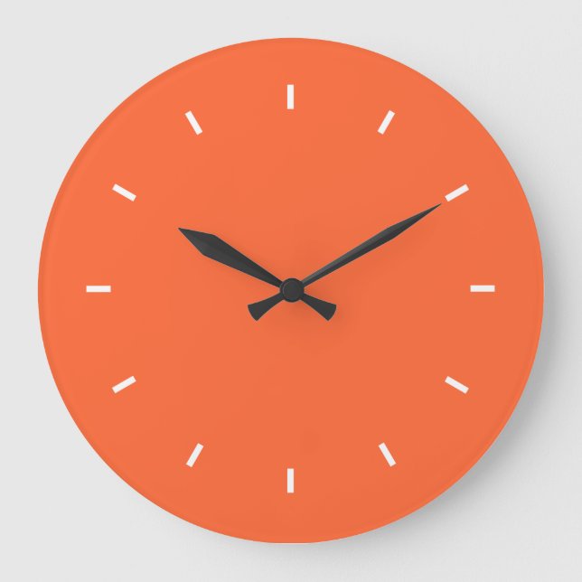 Grande Horloge Ronde Large Orange Wall Clock (Recto)