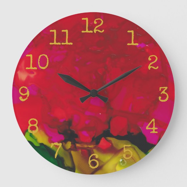 Grande Horloge Ronde Large Round Clock "Red Gold Design" (Recto)