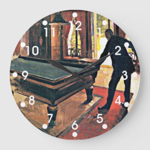 Grande Horloge Ronde L'art de Gustave Caillebotte : Billard