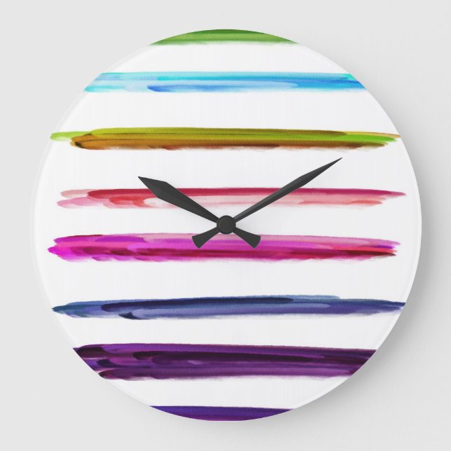Grande Horloge Ronde L'art de la peinture Abstraite (Recto)