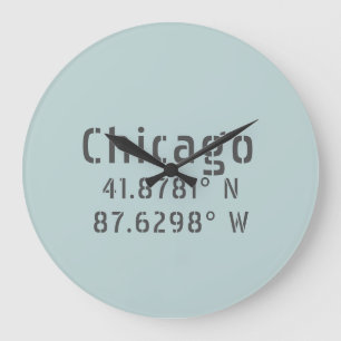 Grande Horloge Ronde Latitude de Chicago