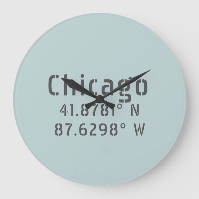 Grande Horloge Ronde Latitude de Chicago (Recto)
