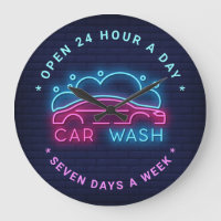 Lave voiture Neon Look Texte personnalisé