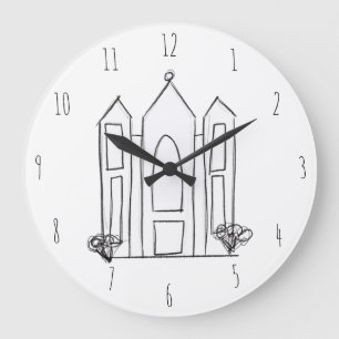 Grande Horloge Ronde LDS Salt Lake City Temple simple mormon moderne 