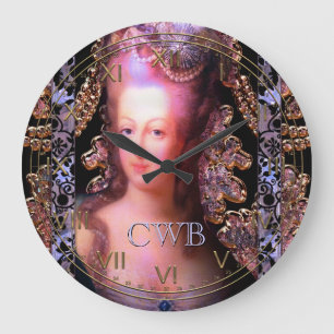 Grande Horloge Ronde Le baroque français de plume de Ladee