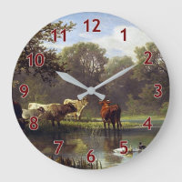 Le bétail sur l'étang classique Art