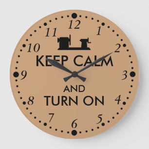 Grande Horloge Ronde Le cadeau de Woodturning gardent le calme et