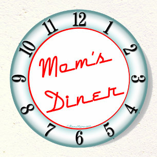Grande Horloge Ronde Le Clock de Maman Diner