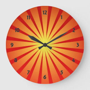 Grande Horloge Ronde Le Clock de Sun Rays