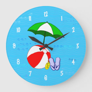 Grande Horloge Ronde Le Clock White Numbers