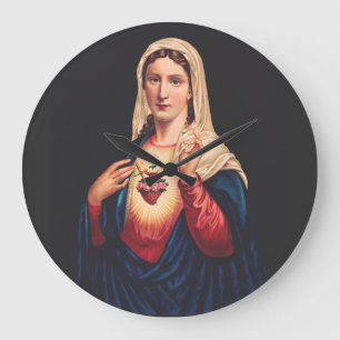 Grande Horloge Ronde Le Cœur immaculé de Marie
