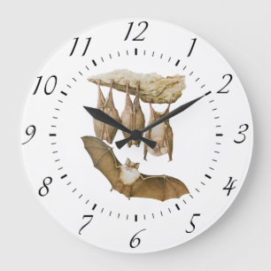 Grande Horloge Ronde Le cru manie la batte l'illustration, dessin