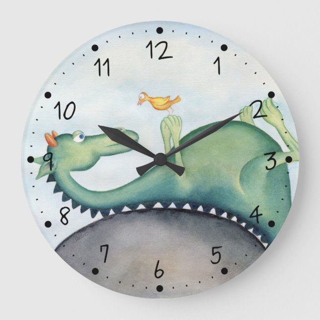 Grande Horloge Ronde Le dragon et l'oiseau (Recto)