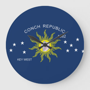Grande Horloge Ronde Le drapeau de République de conque