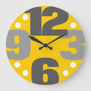 Grande Horloge Ronde Le grand temps - jaune