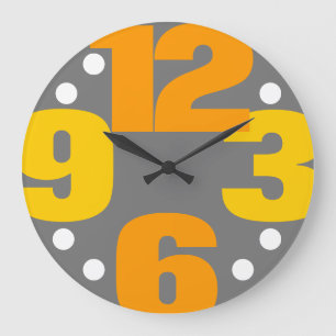 Grande Horloge Ronde Le grand temps - jaune